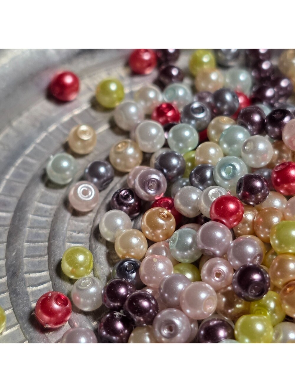 Bulk Lot Glass Pearl Beads 4mm Round in Mixed Colors USA Jewelry Supply 100 pcs - Picture 8 of 10